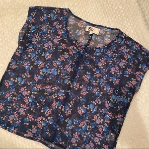 SHEER floral top